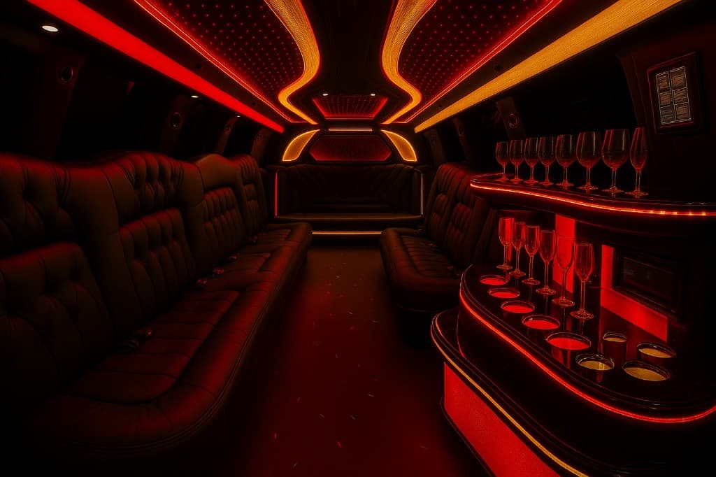 12 Passenger Limousine interior