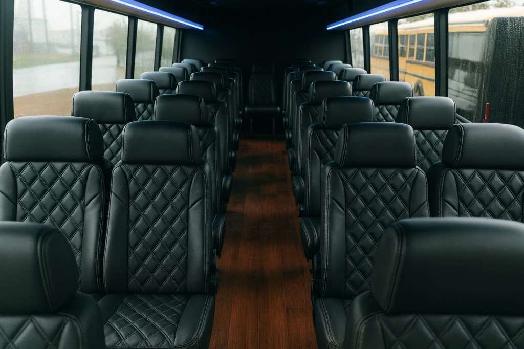 32 Passenger Coach Bus interior