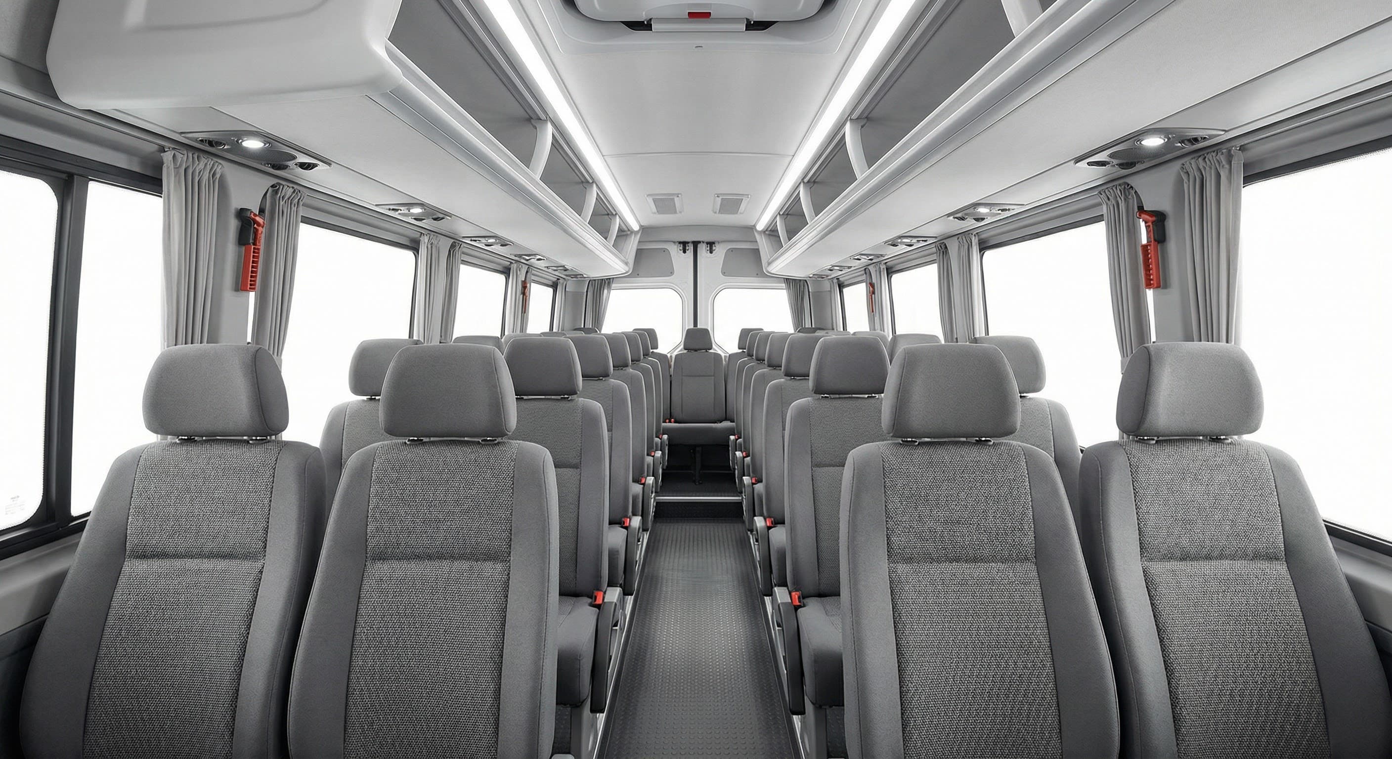 18 Passenger Coach Bus interior