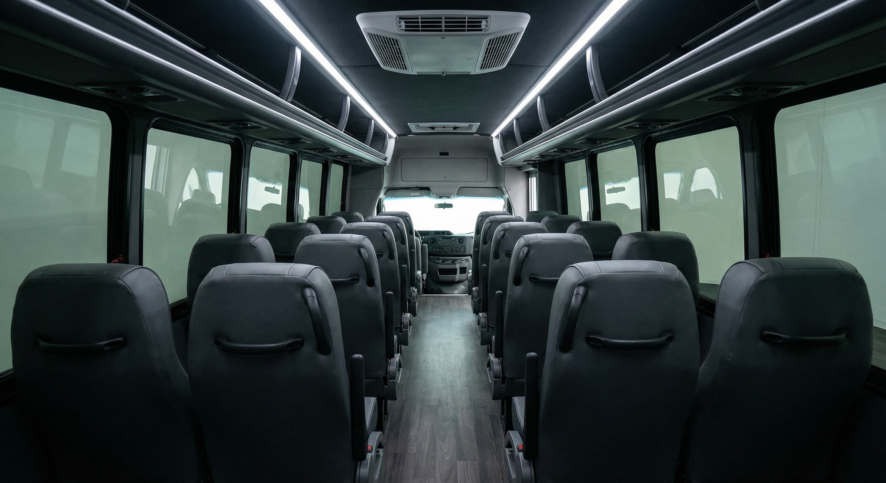 28 Passenger Coach Bus interior
