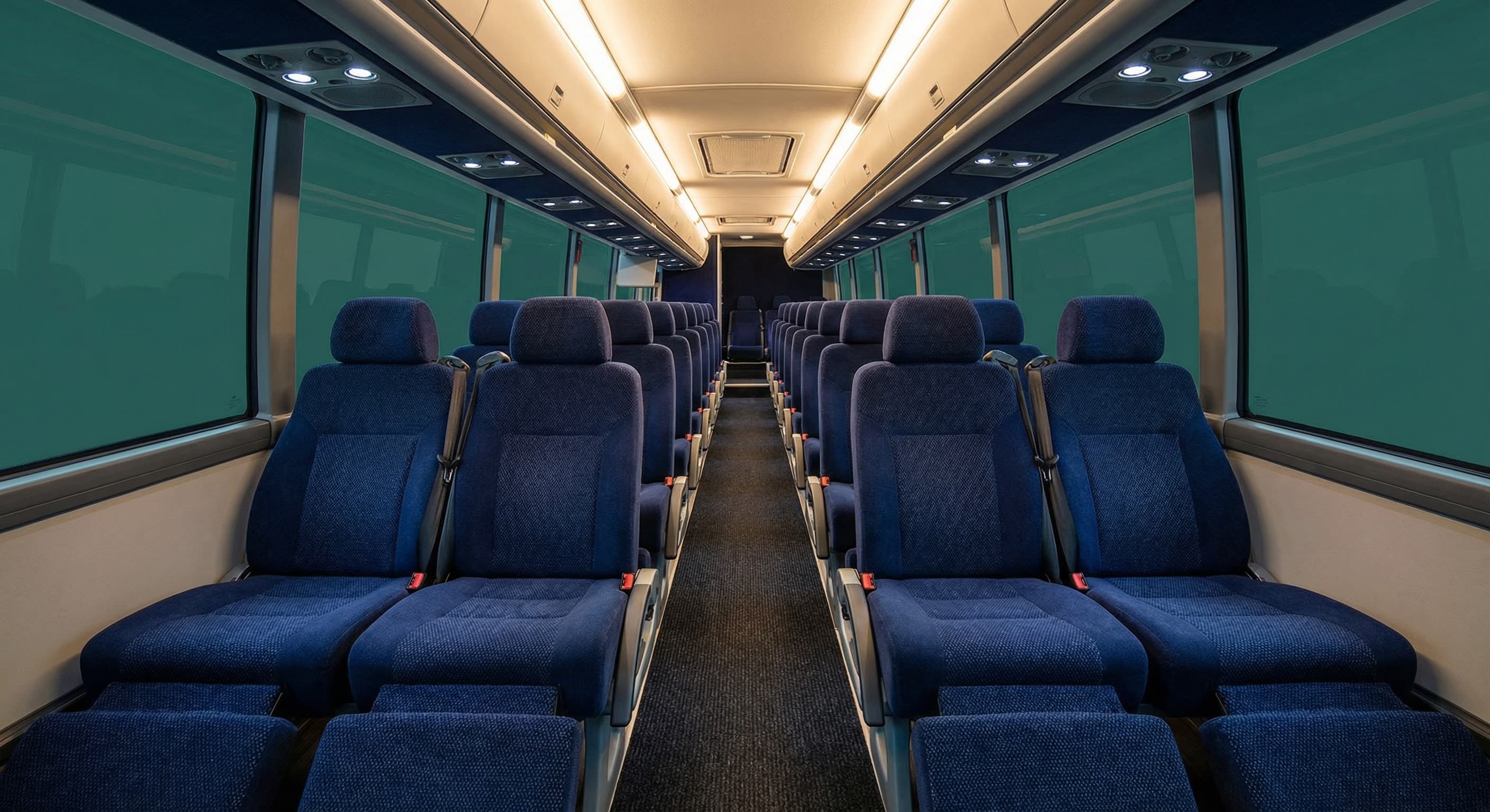 38 Passenger Coach Bus interior
