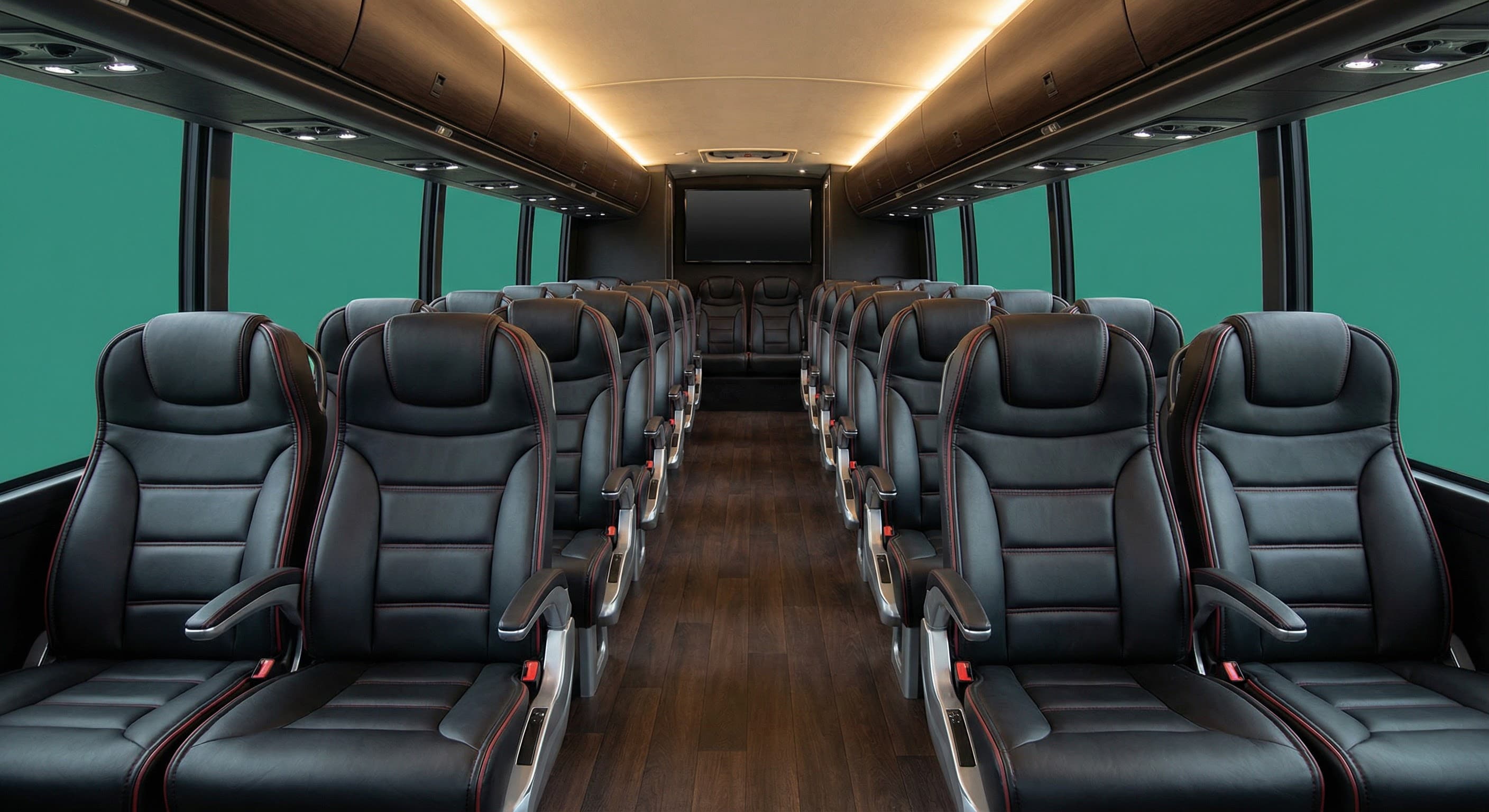 50 Passenger Coach Bus interior