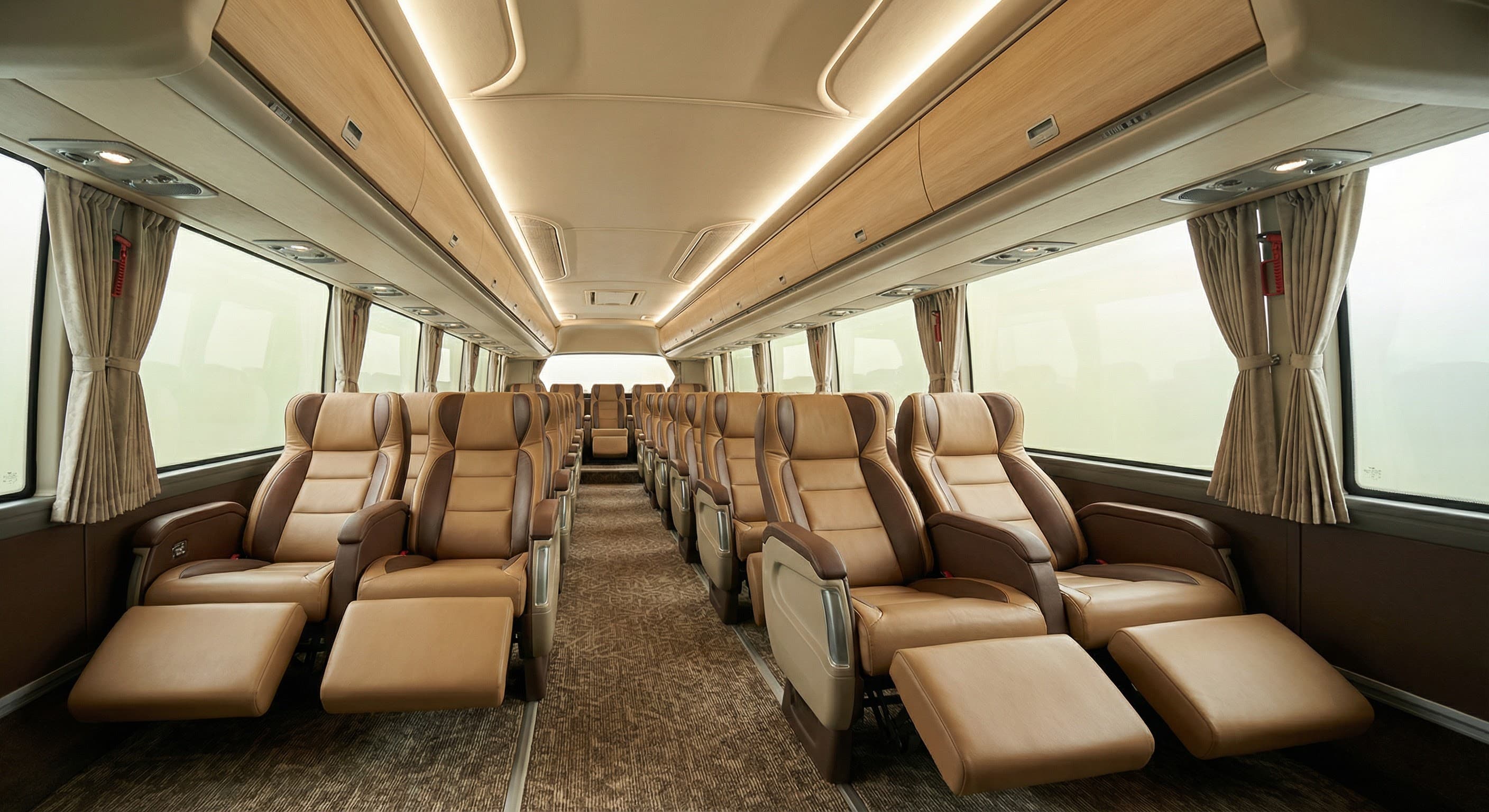 52 Passenger Coach Bus interior
