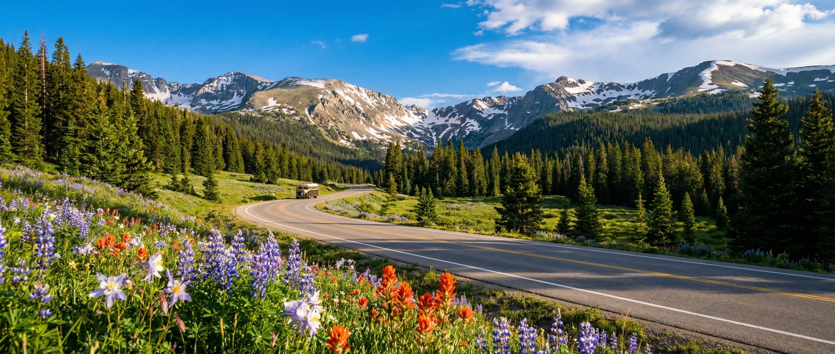 Colorado Rocky Mountains scenic highway — mountain trips from Highlands Ranch